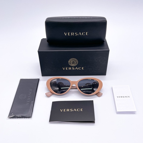 NEW VERSACE VE4433U 538387 CAT EYE WOMEN SUNGLASSES VERSACE MOD 4433-U NUDE - Picture 12 of 12